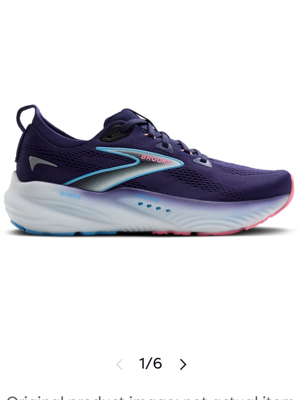 Brooks Glycerin 22 Women's  sz 8b Running Shoe — Purple with Blue & Pink Accents
